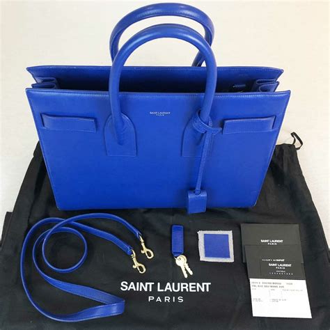 sac yves saint laurent bleu|Saint Laurent sac de jour.